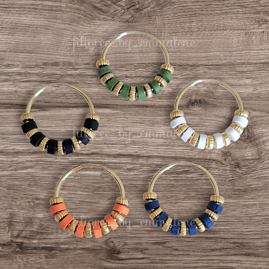 Hoops - 20mm Gold Colours