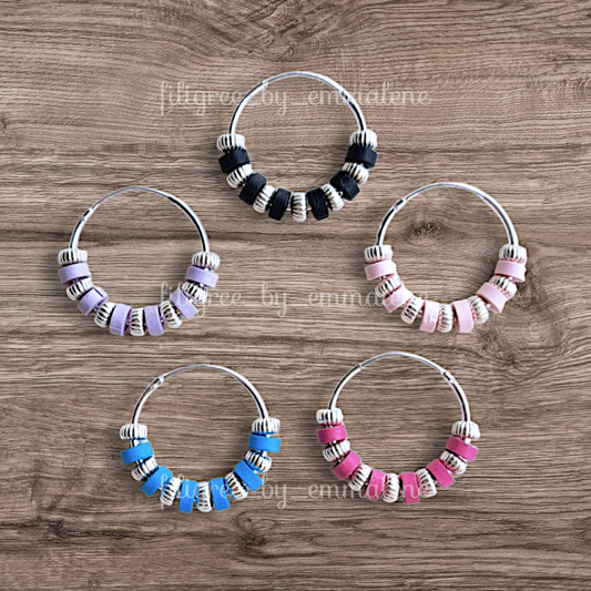 Hoops - 20mm Sterling Silver Colours