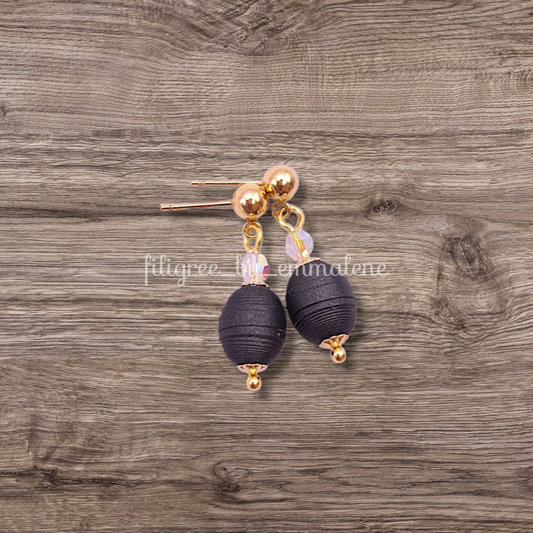 Bubble Earrings - Onyx