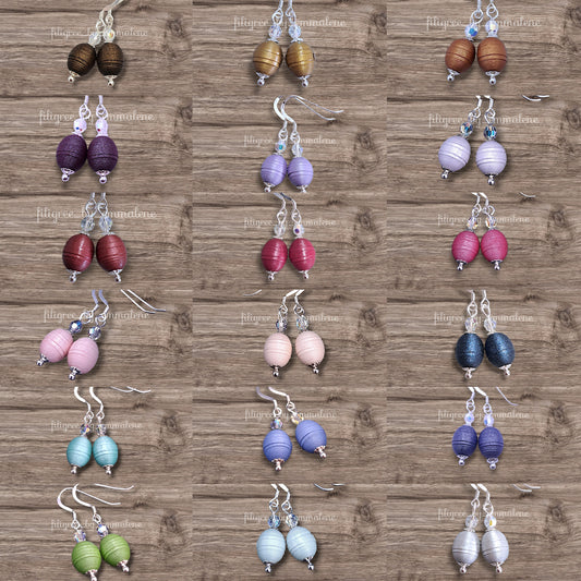 Bubble Earrings - Sterling Silver Colours