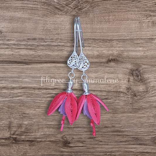 Fuchsia Drop Earrings