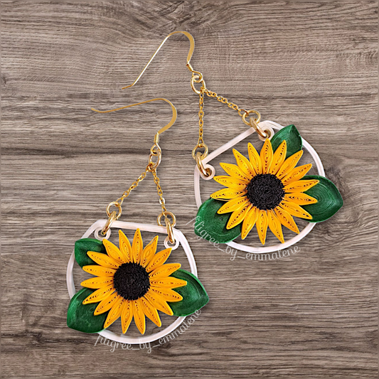 Sunflower Statement Dangles